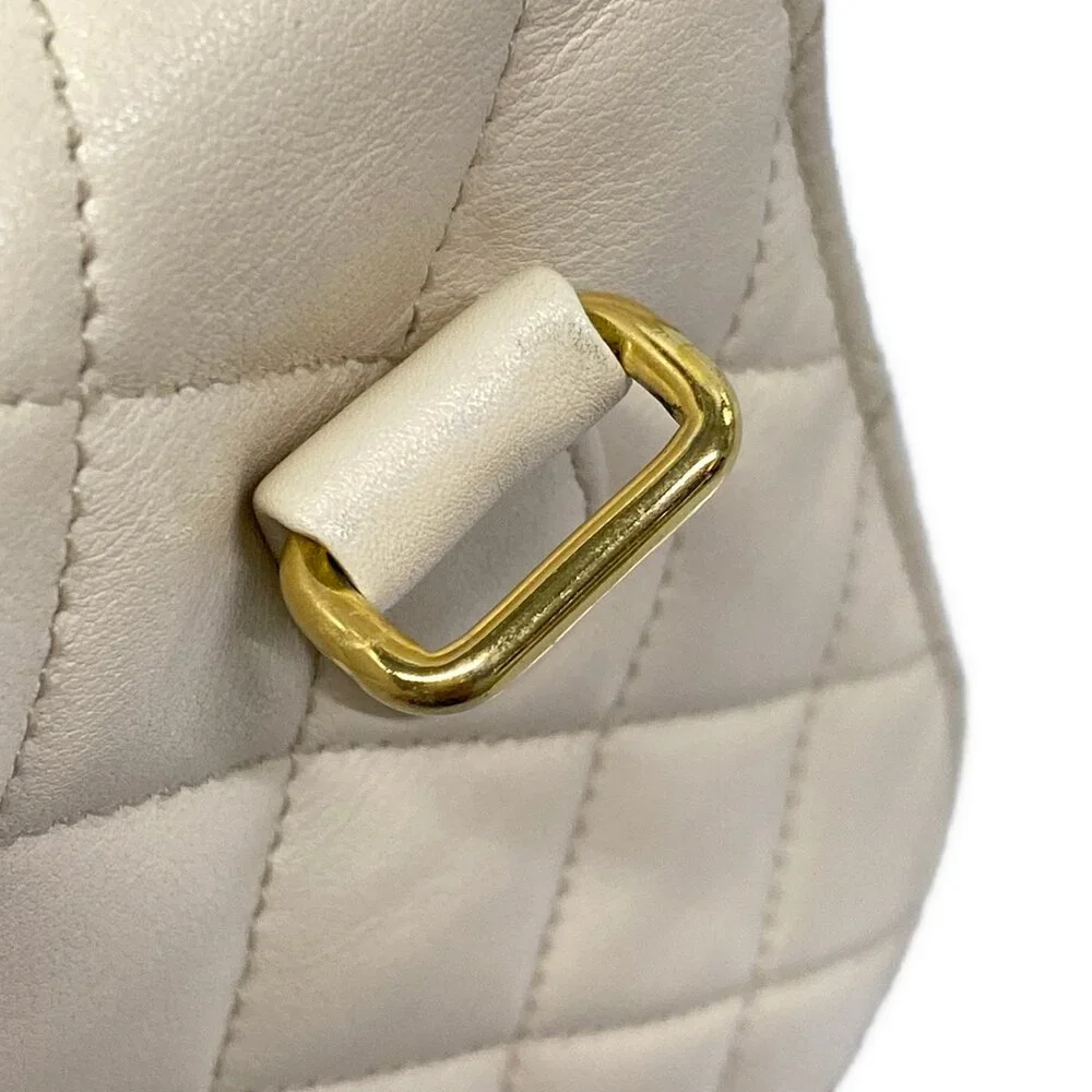 Chanel Matelasse Shoulder Bag Cream Gold